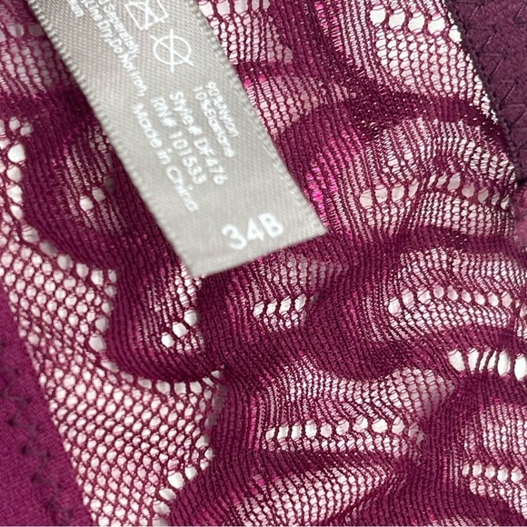 Daisy Fuentes Lace Pushup Long Line Bra Size 34B - Picture 11 of 12